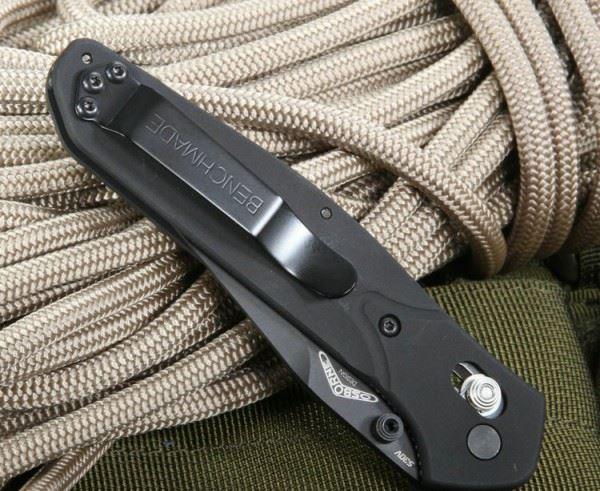 精美国蝴蝶943sbks30v半齿轴式卡榫折刀黑色柄小折刀户外多功能刀具