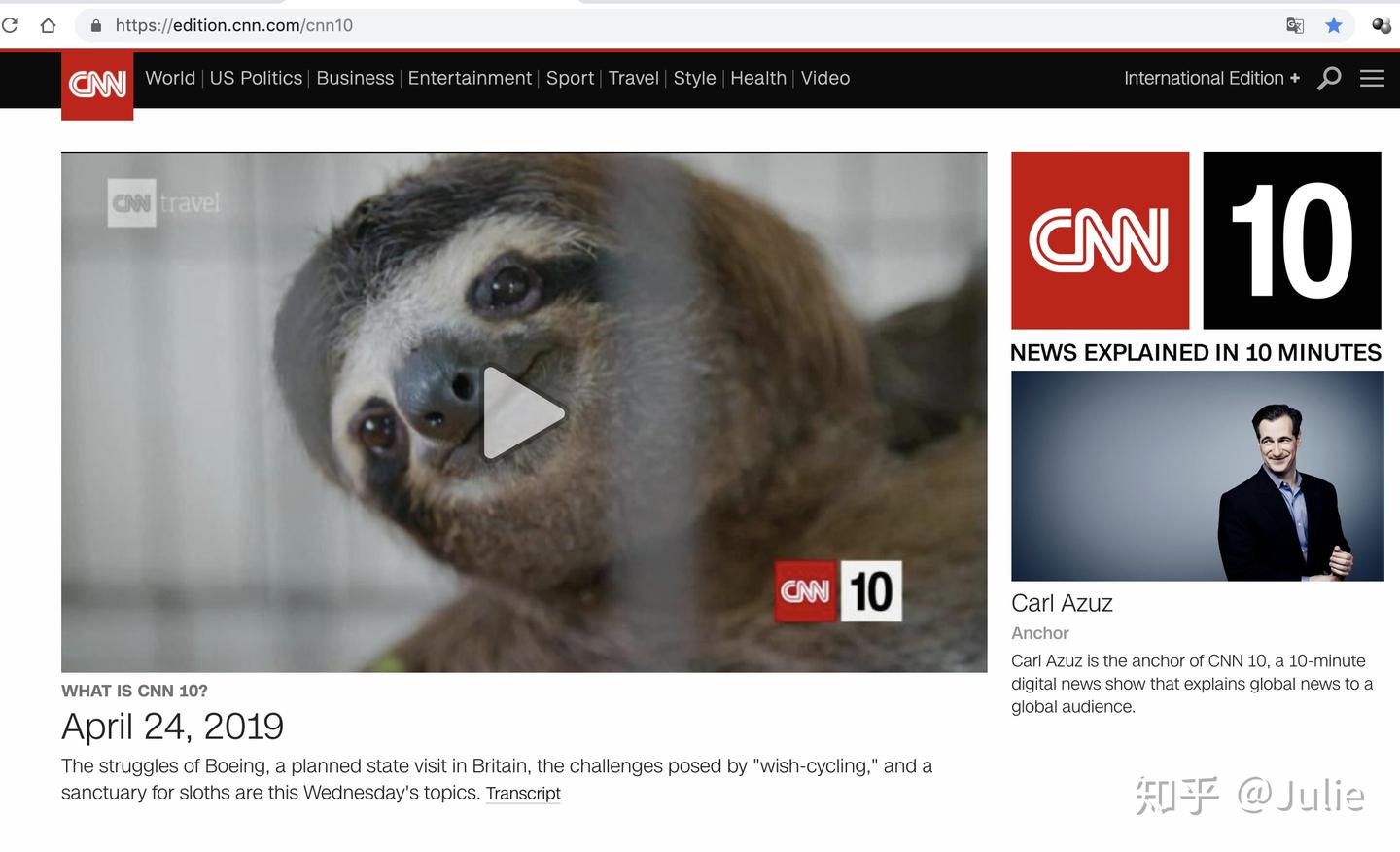 推荐一个练英语新闻听力的网站——CNN 10 - 知乎