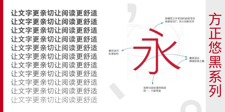 方正第二代中文屏显字体 悠黑家族 知乎 方正第二代中文屏显字体 悠黑家族 知乎