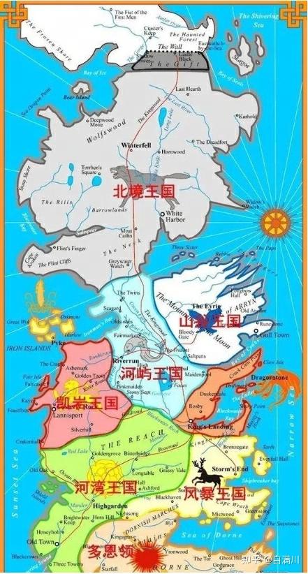 冰与火之歌 高清地图图片