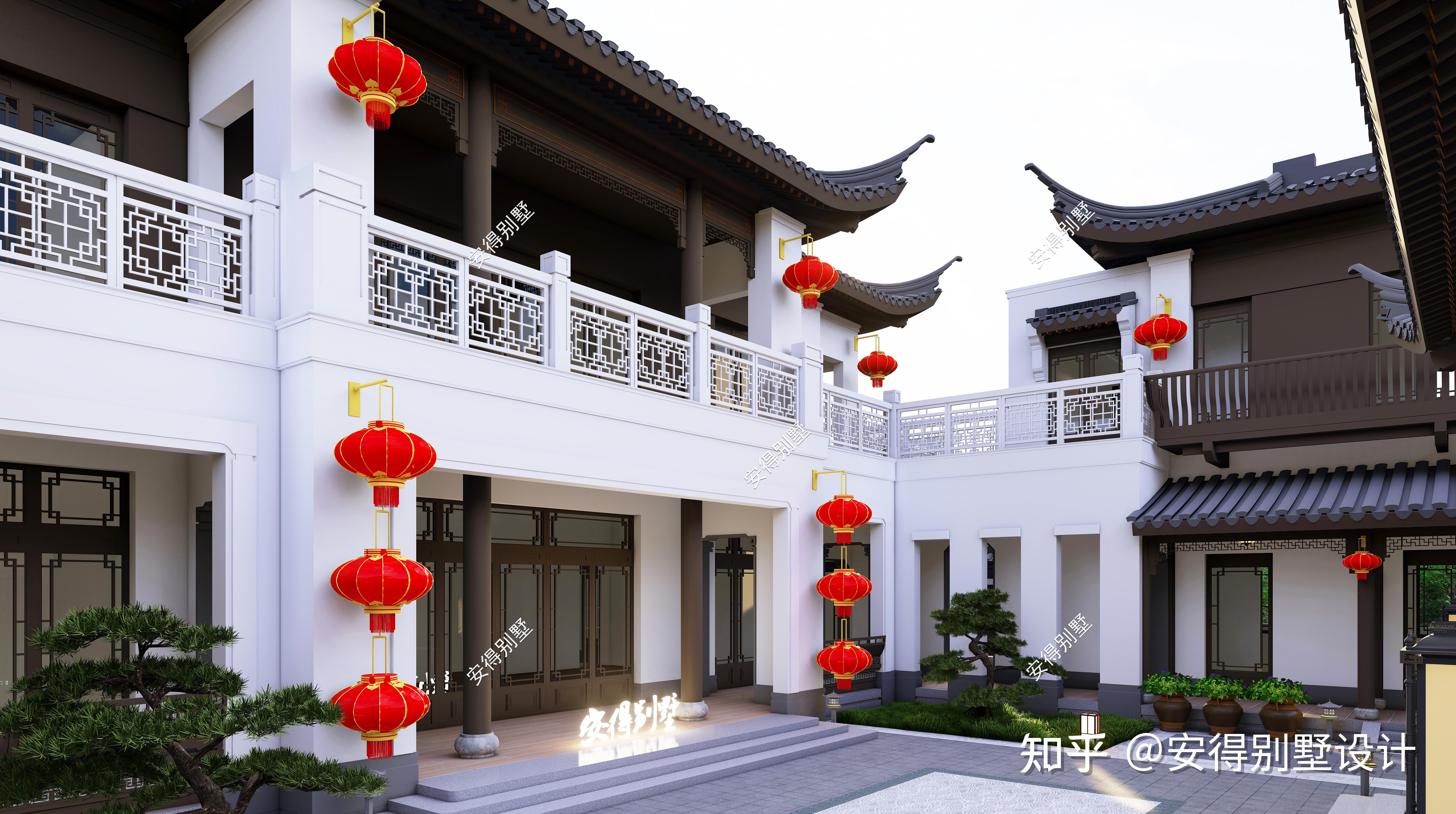 开间30米的2层中式合院设计，建筑端庄大气、庭院惬意舒适！ - 知乎