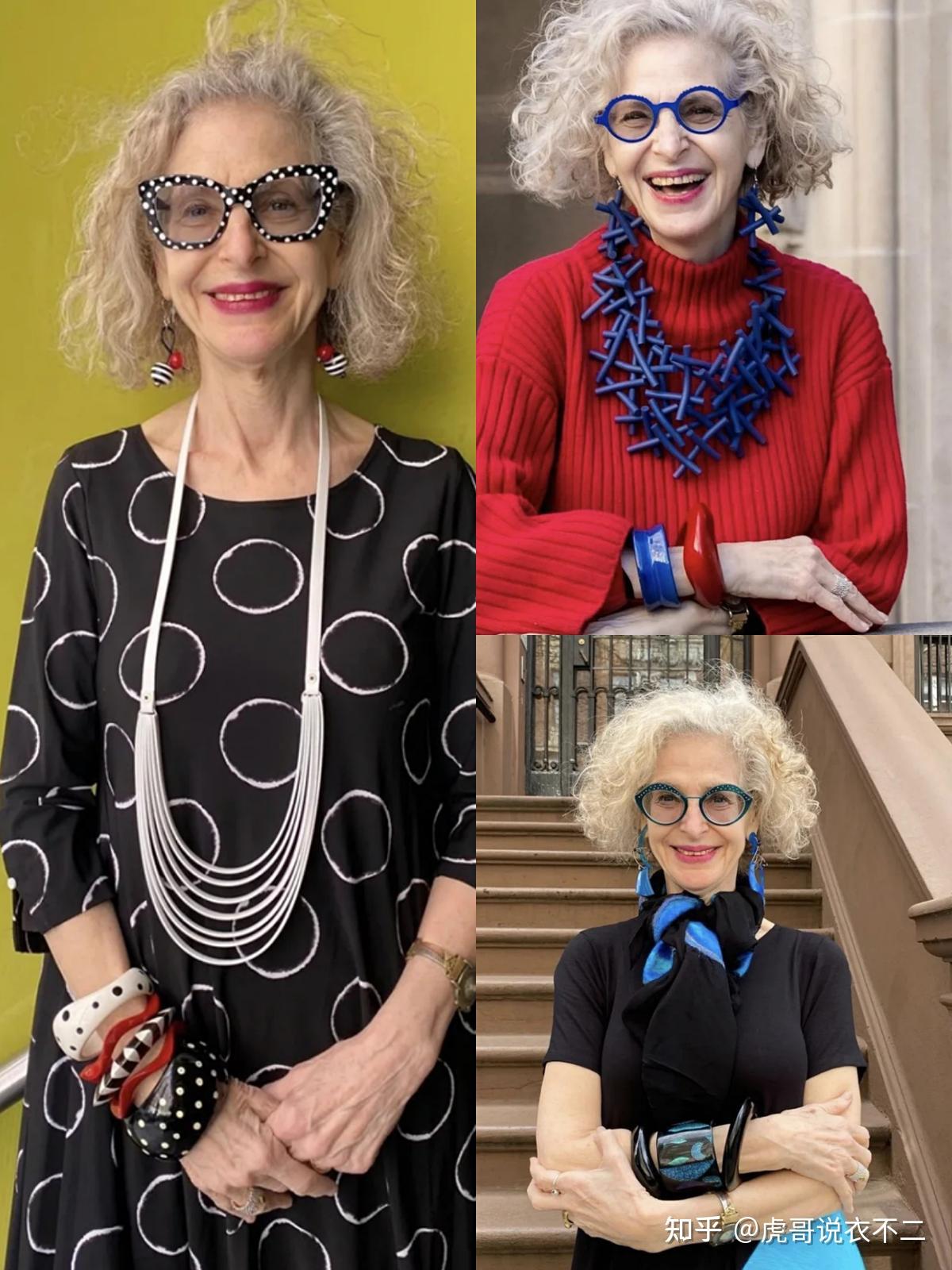 谁说头发花白就老了这位外国奶奶靠色彩搭配成赢家状态像少女