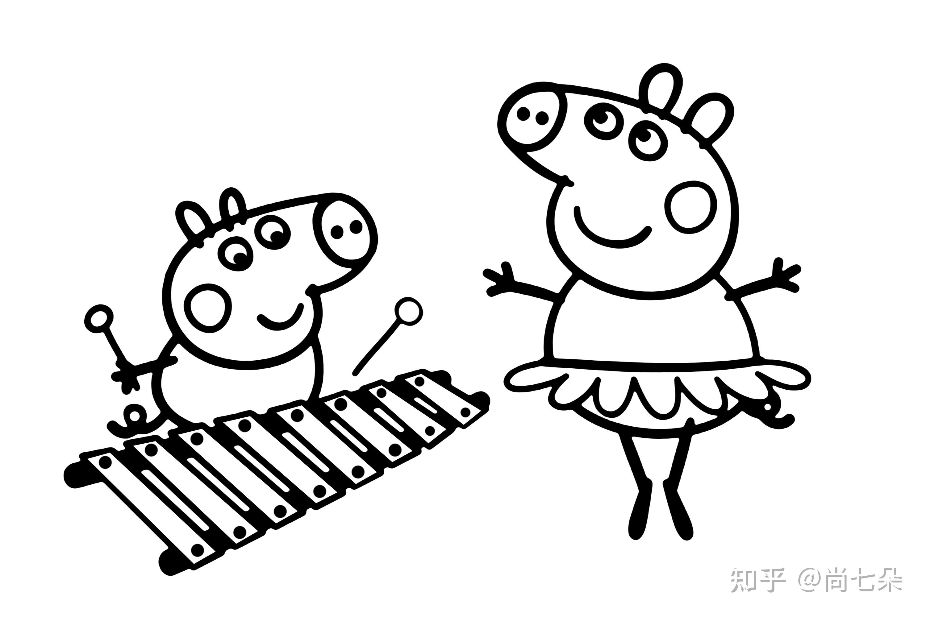 小猪佩奇怎么一步步的画 小猪佩奇彩铅简笔画图片步骤