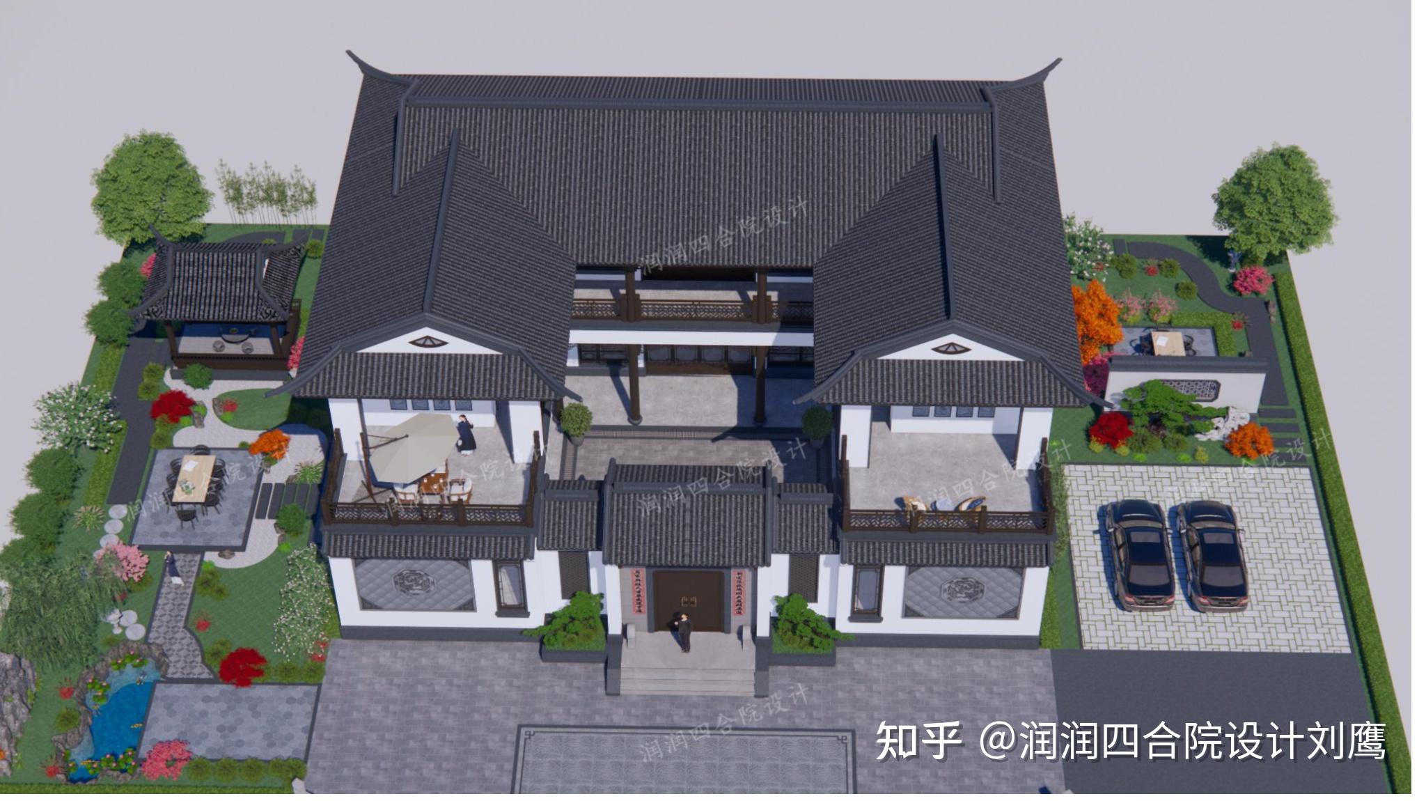 润润四合院设计刘鹰：广东潮汕兄弟双拼两层苏式四合院21×17 - 知乎