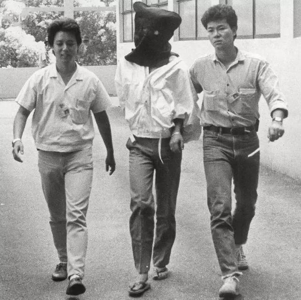 被逮捕的陈虎矩,香港,1985年