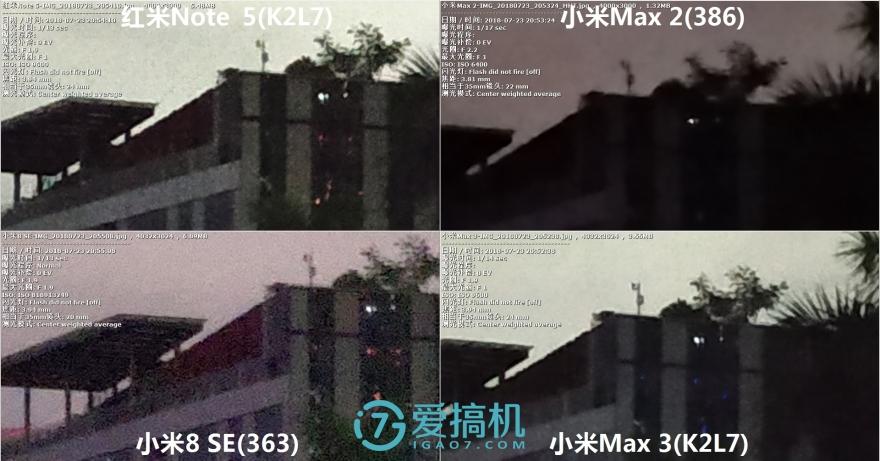 为所欲为 小米Max 3-Max 2-小米8 SE-红米Note 5拍照对比-小米max3和小米8se哪个好