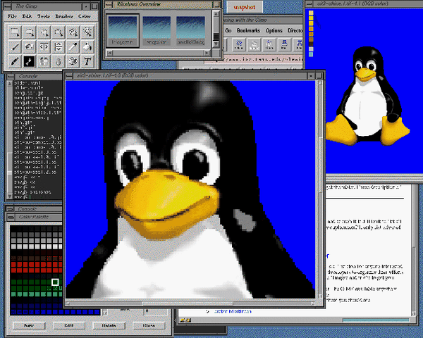 Linux企鹅大战Windows壁纸 - 知乎