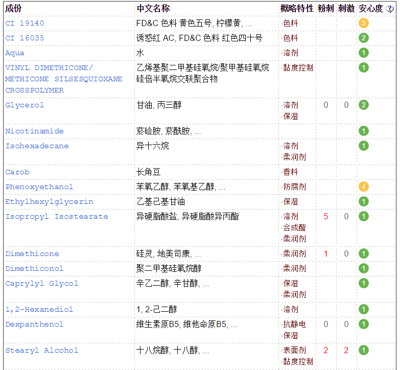 olay空气霜成分图片