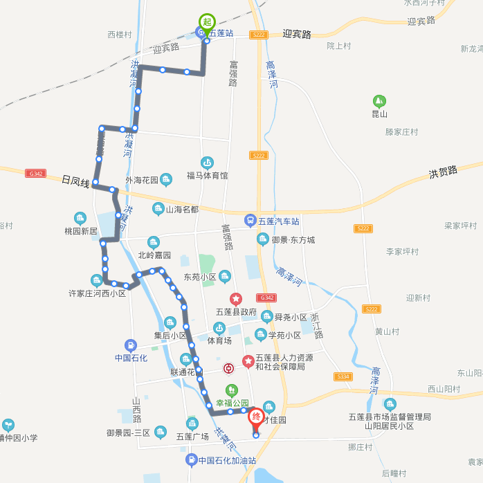 五莲县城区道路地图图片