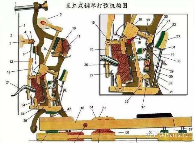 三角钢琴结构图解图片