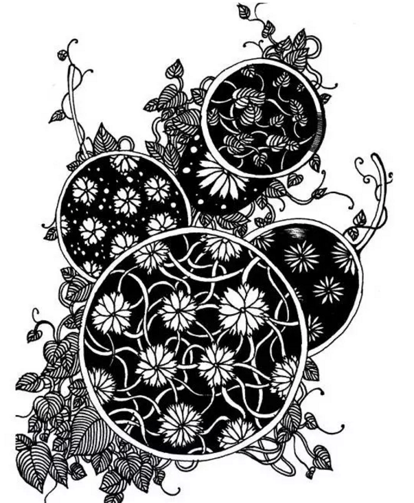 黑白装饰画可以简单地理解为"经过设计且具有可观赏性的平面构成"