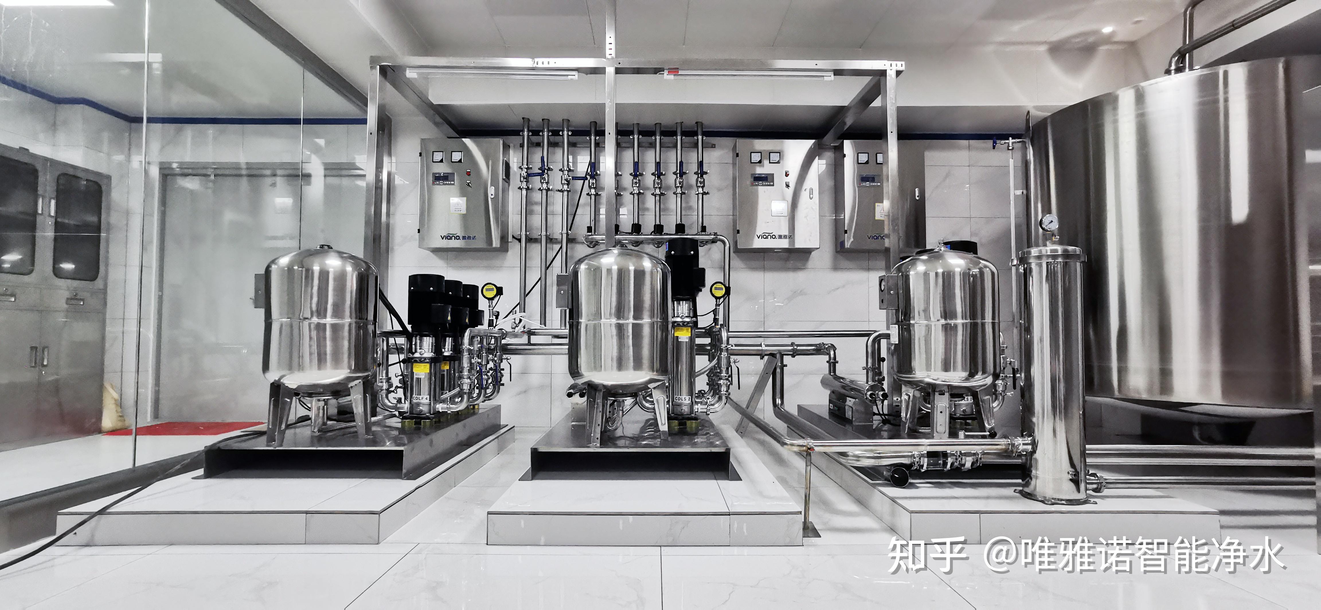 玖璋台中央智能直饮水系统净水机房中央无菌净水机房一角安徽唯雅诺