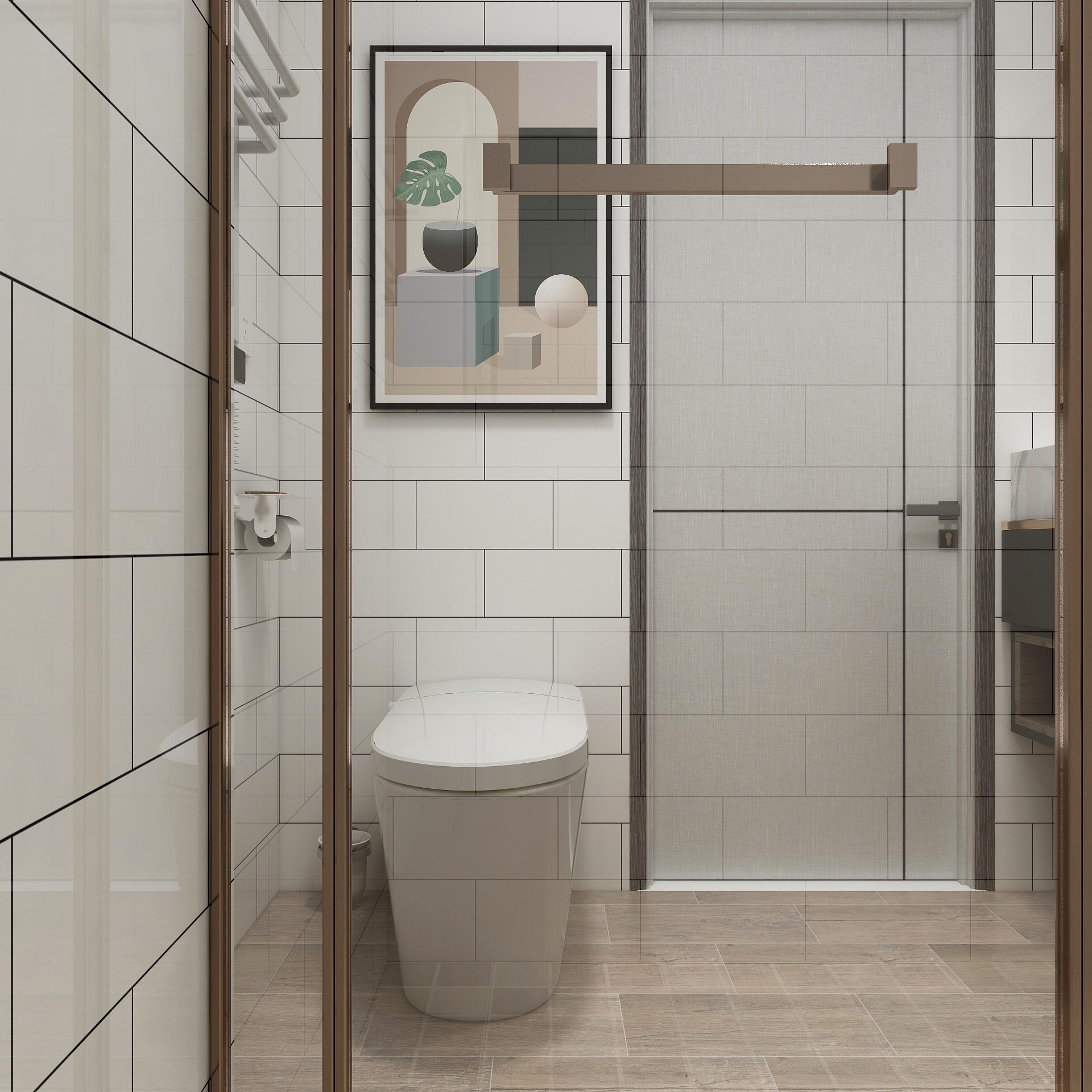 科堡卫浴这么装修45㎡卫生间开阔又美观