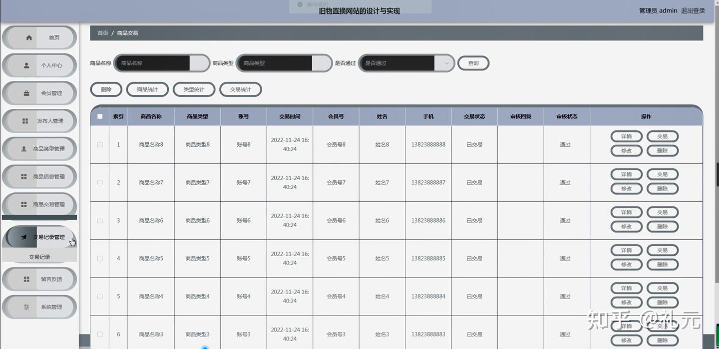 [开题报告]python计算机毕业设计旧物置换网站的设计与实现（附源码） - 知乎