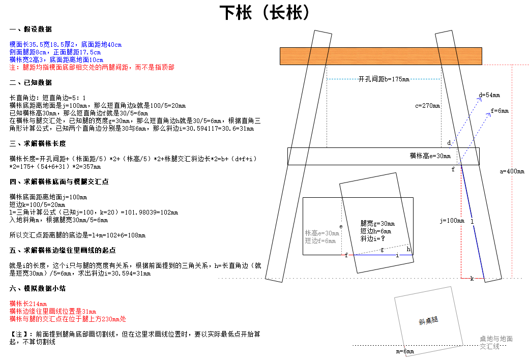 三代鲁班凳划线草图图片