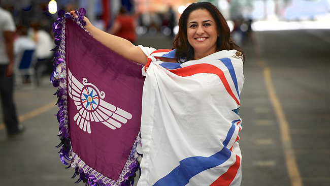 一座亚述种族清洗纪念碑尽管亚述人的语言从古代的阿卡德语变成了现代