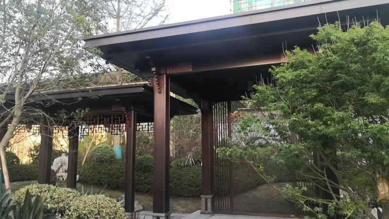 小区景观亭 钢构凉亭 不锈钢凉亭 钢结构景观廊架 长廊 连廊众钰定制