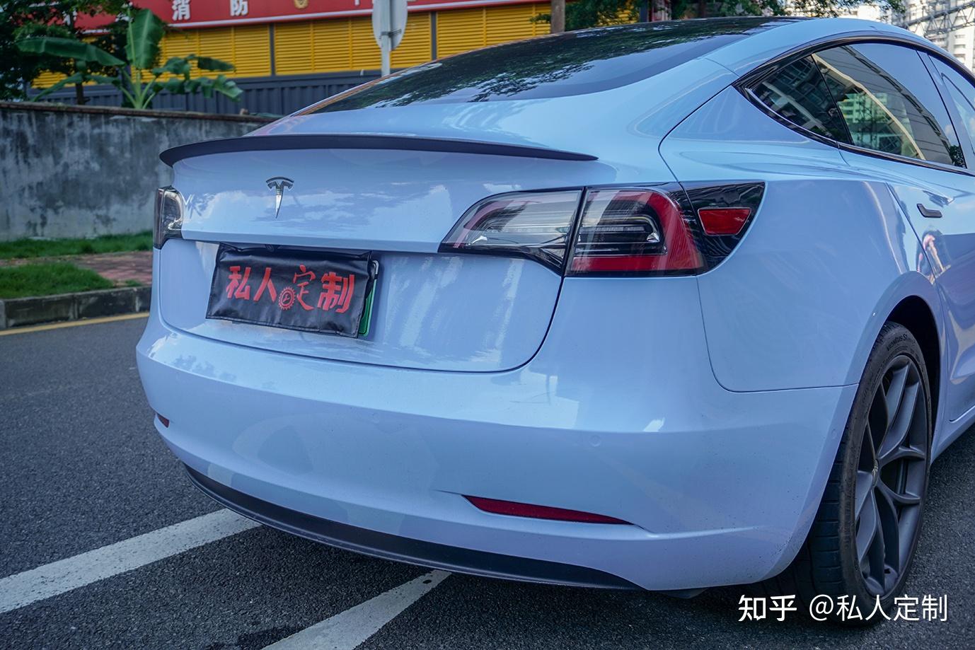 特斯拉model3改色迷雾蓝