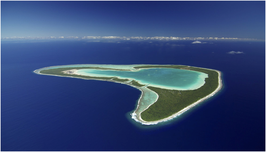 西太平洋的岛国密克罗西尼亚,有一个特殊的由珊瑚礁形成的环状岛屿,名