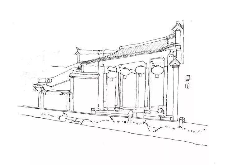 古代建筑物怎么画图片