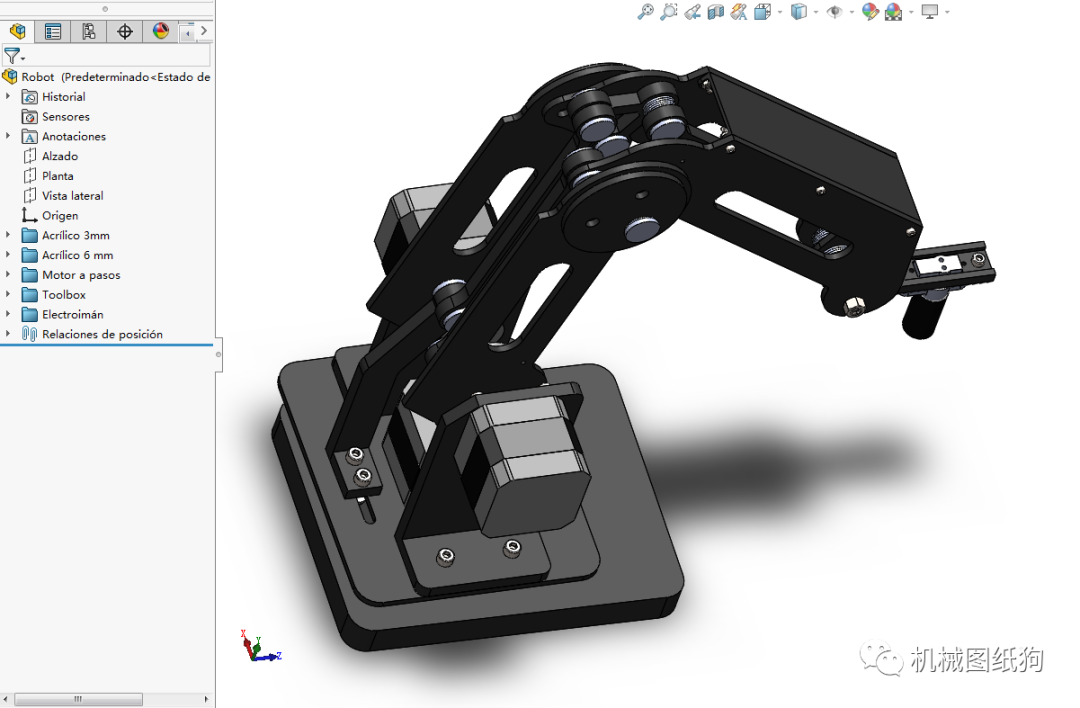 【机器人】简易钣金结构三轴机械臂模型3d图纸 Solidworks 附工程图 知乎