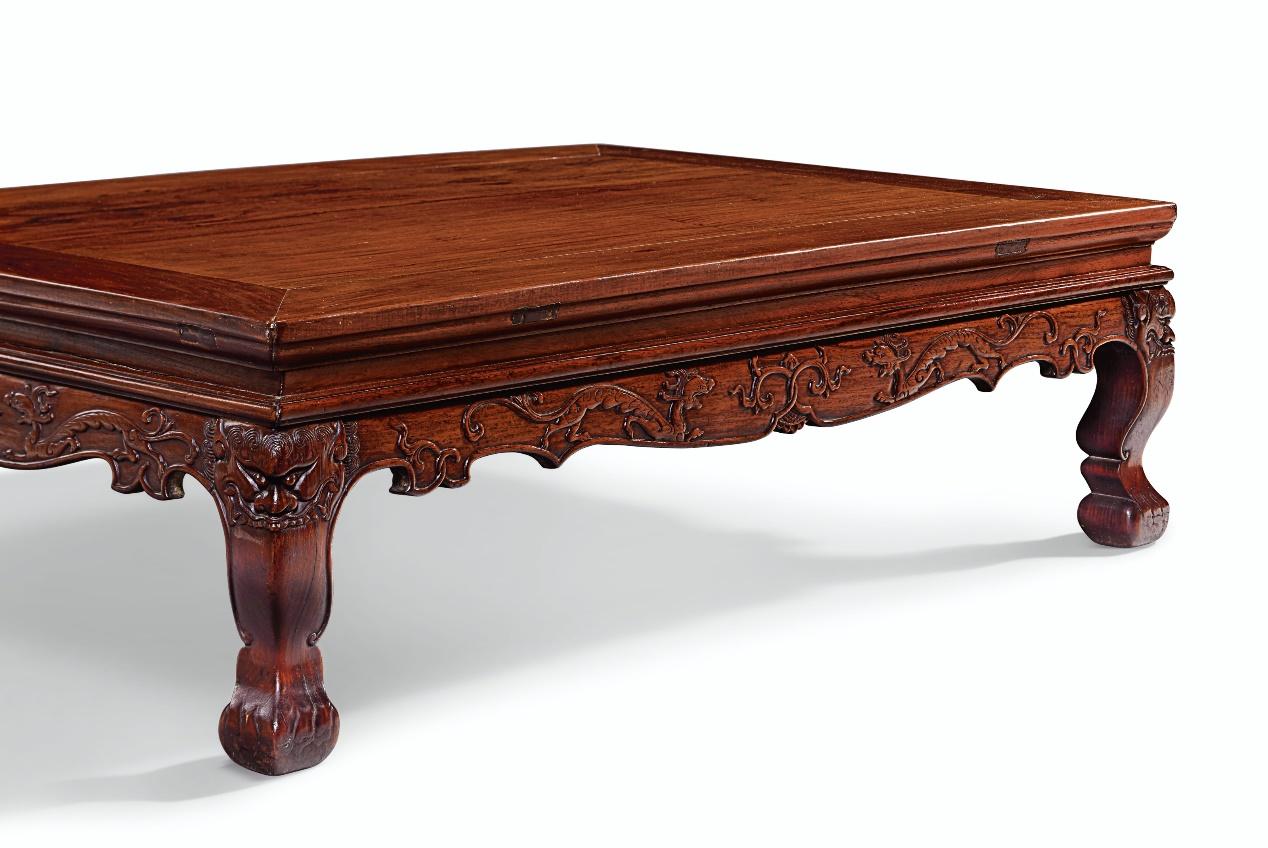 黄花梨普品与精品纽约秋拍炕桌大比拼