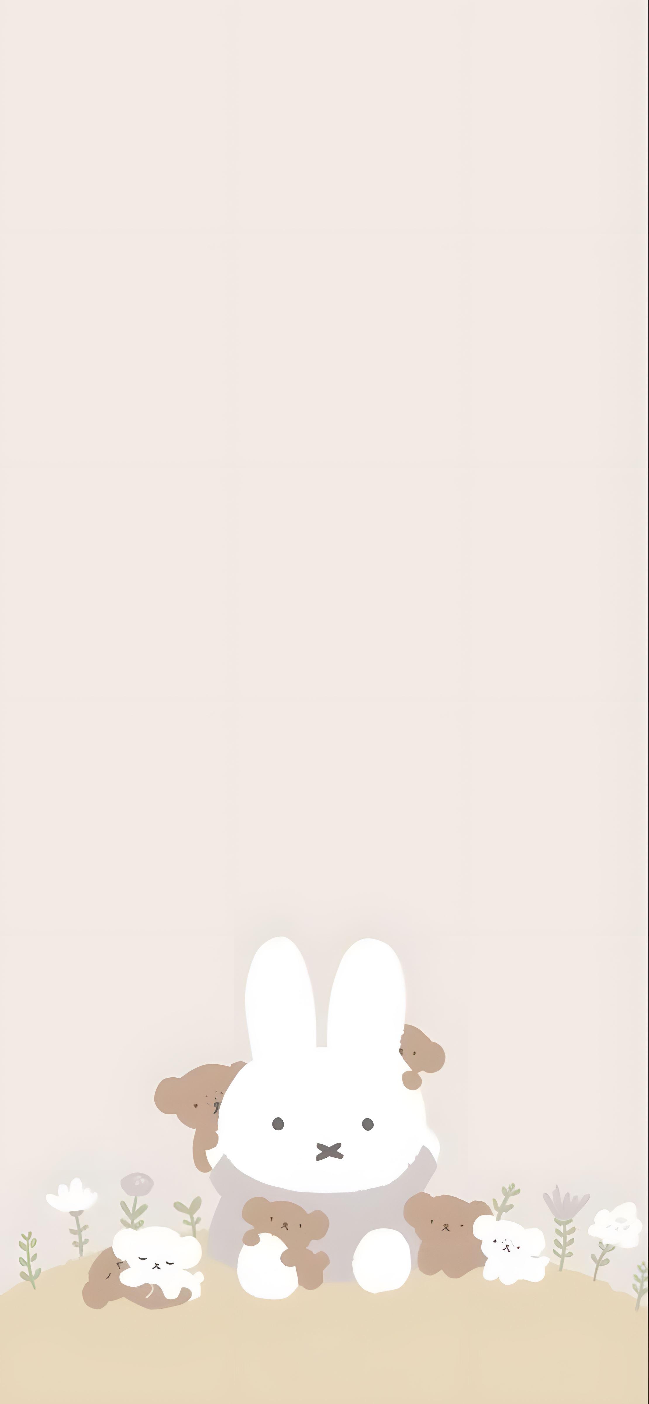 超可爱的米菲兔手机壁纸 栗子猫猫 公众号同名哟~每天更新壁纸每天给