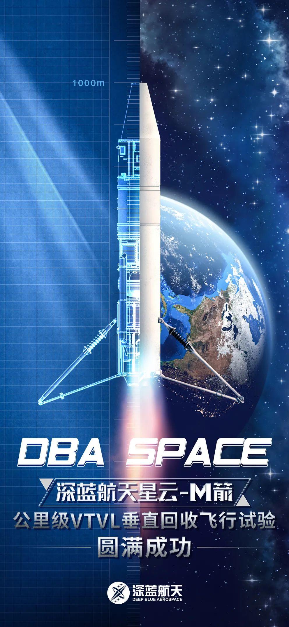 深蓝航天成功完成国内首次液体火箭公里级垂直起降飞行试验
