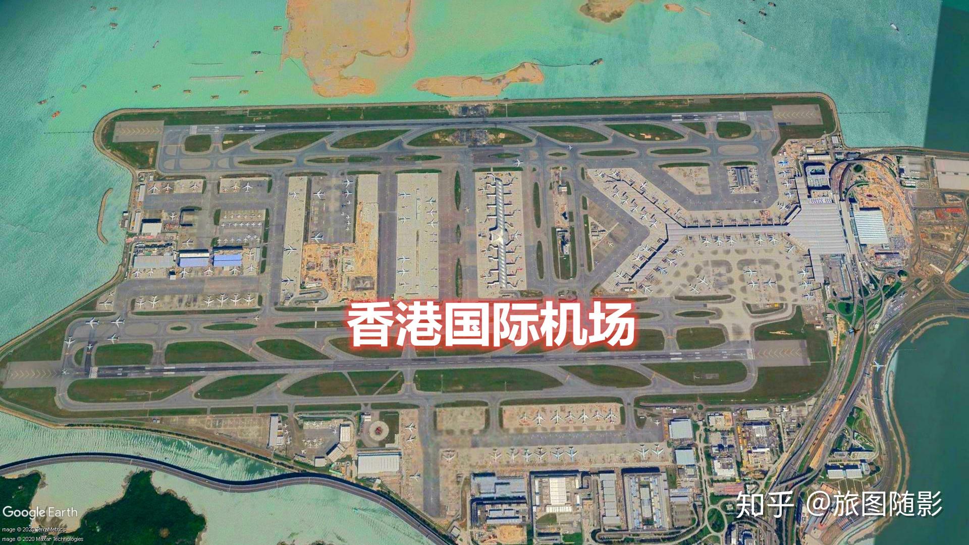 香港国际机场鸟瞰图图片