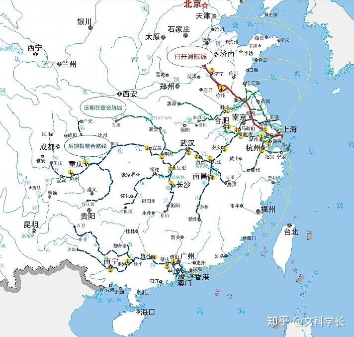 交通部在2007年发布了《全国内河航道与港口布局规划》,主要布局航道