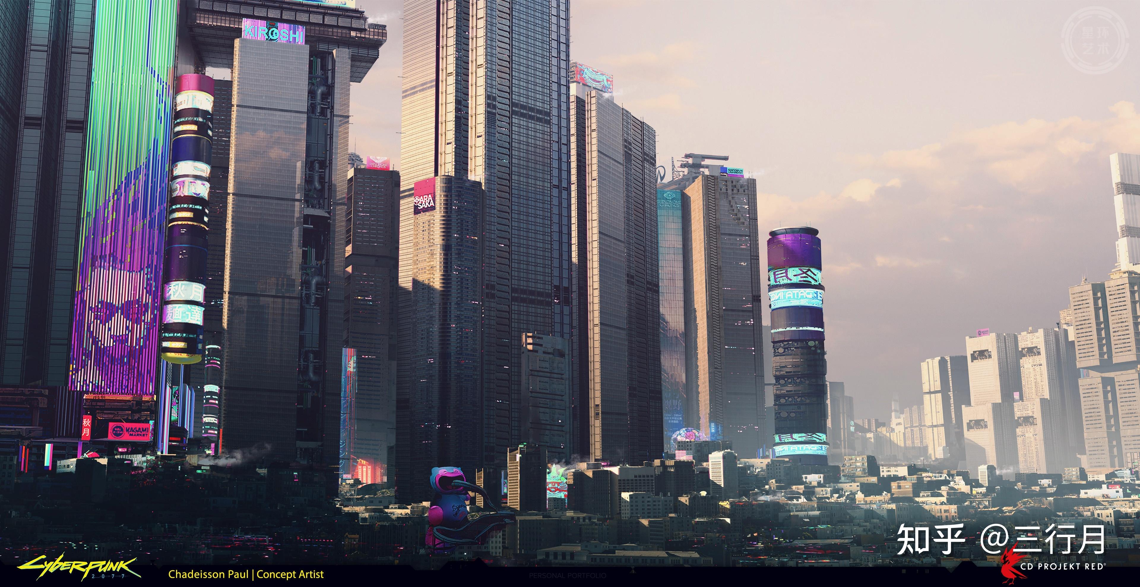 简单从公司广场的设计看赛博朋克2077的游戏城市