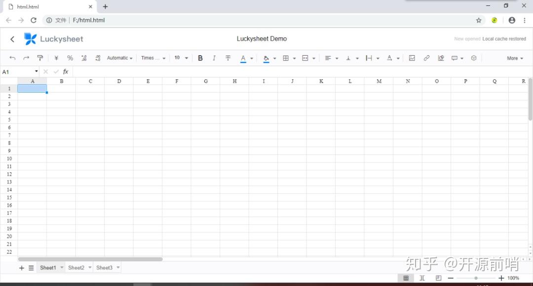 功能强大的纯前端 Excel 在线表格： Luckysheet - 知乎