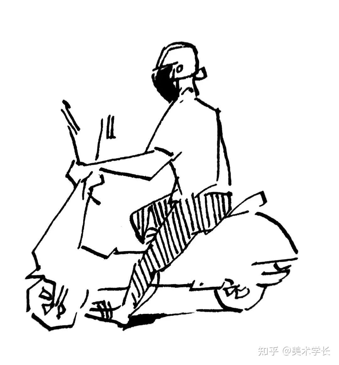 人骑摩托车简笔画图片