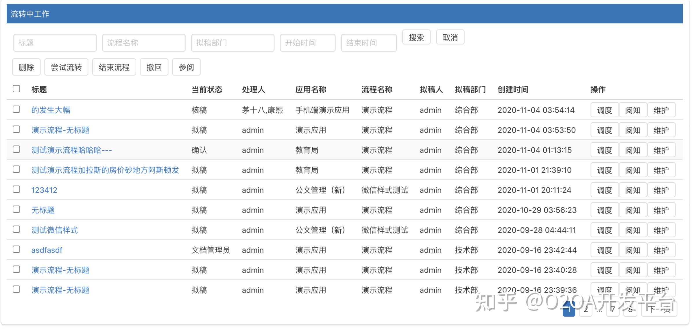 O2OA开源办公OA平台应用:流程数据维护工具 - 知乎