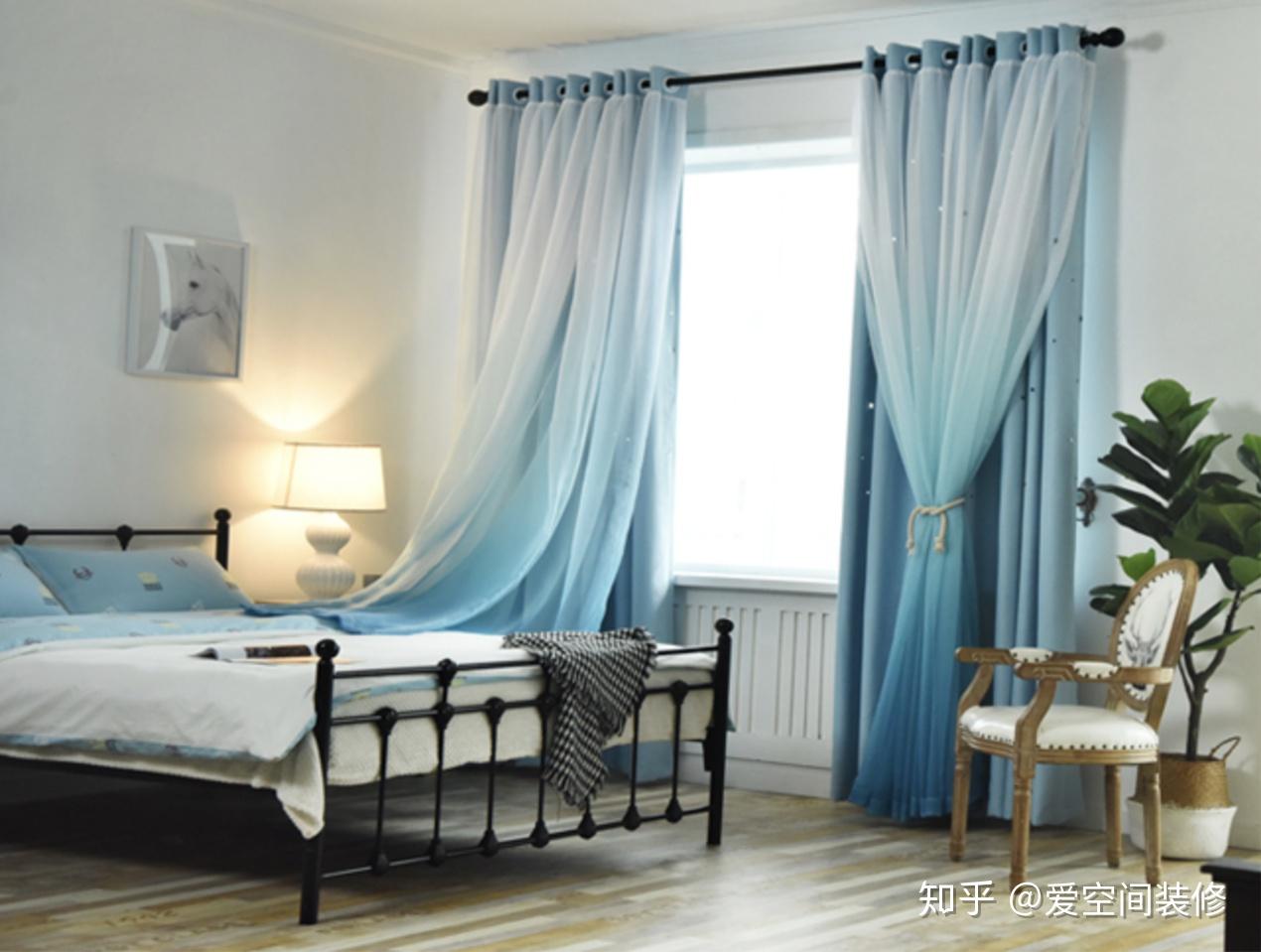 浅蓝色墙面配什么颜色窗帘 窗帘的布料有哪些 - 房天下装修知识