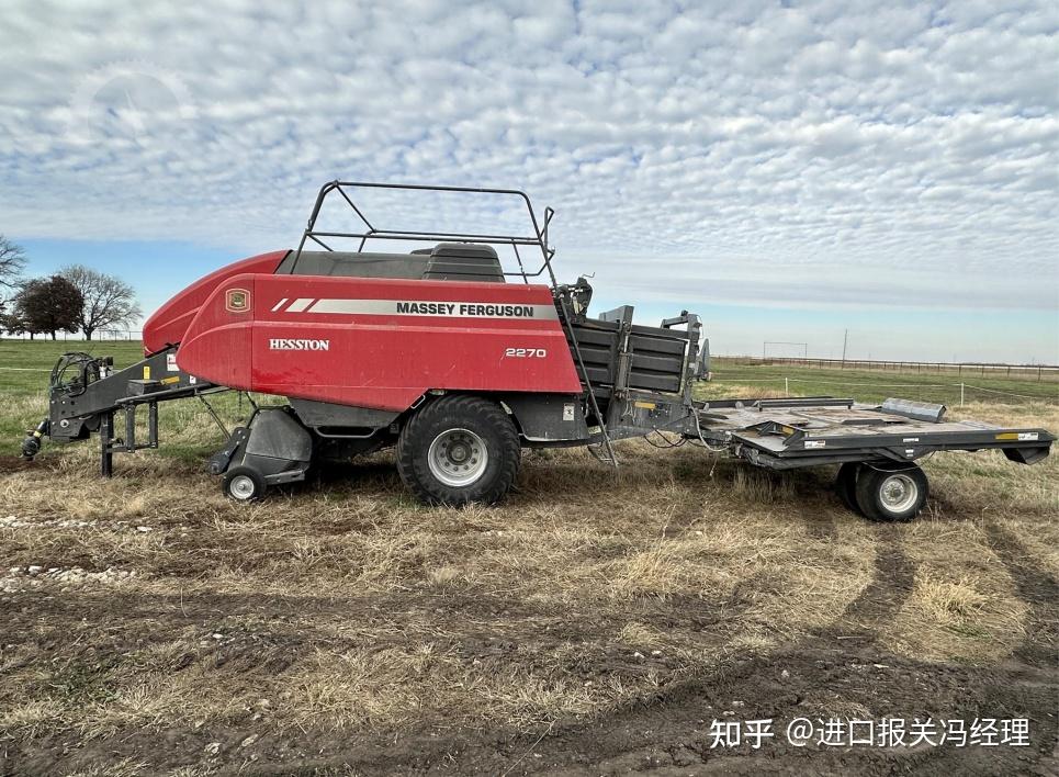 二手打捆机进口流程:麦赛福格森mf 2270/2270xd打捆机