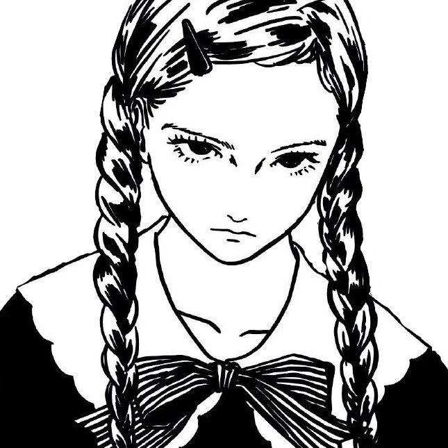 有没有黑白动漫女头像,要酷和霸气一点的,但是不要太吓人?