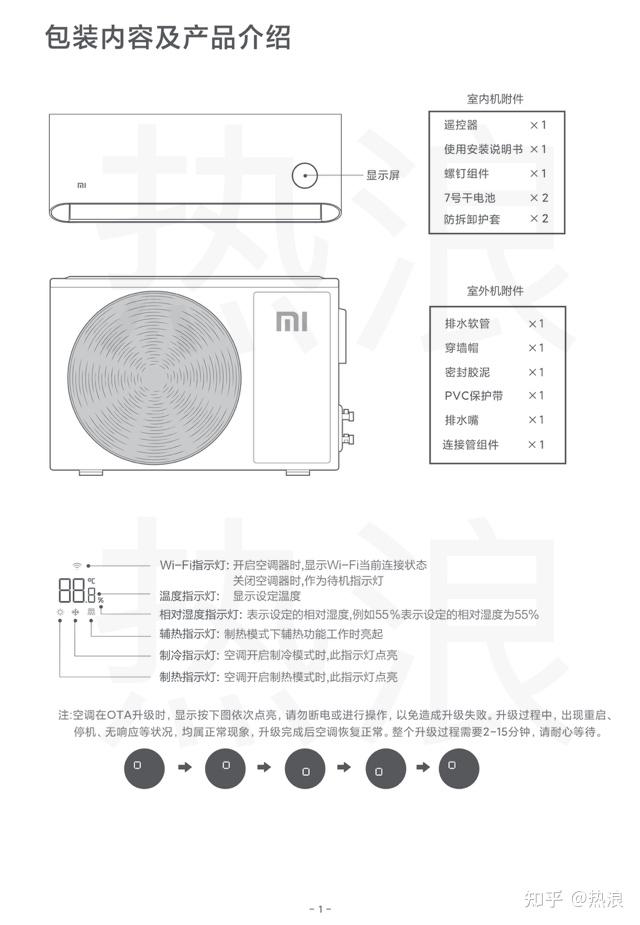 小米巨省电空调说明书 1.5匹1级能效空调挂机