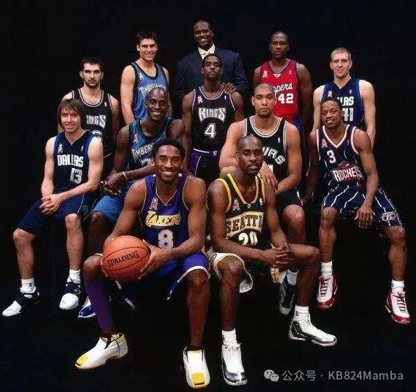 最全nba全明星东西部球员合影