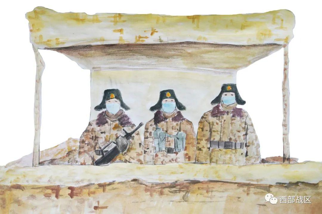 高原兵的世界,水彩的!