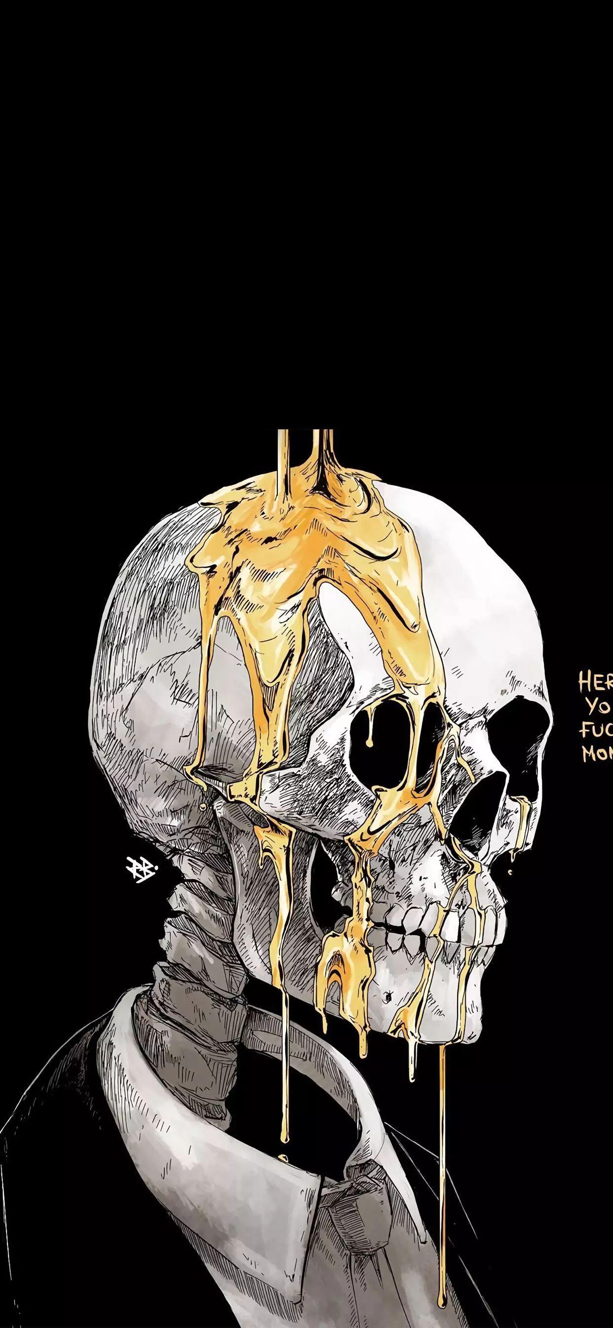 壁纸丨暗黑系骷髅壁纸胆小者慎入