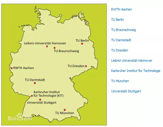 tu9高校地理位置分佈10 tu9成員高校rwth aachen university亞琛工業