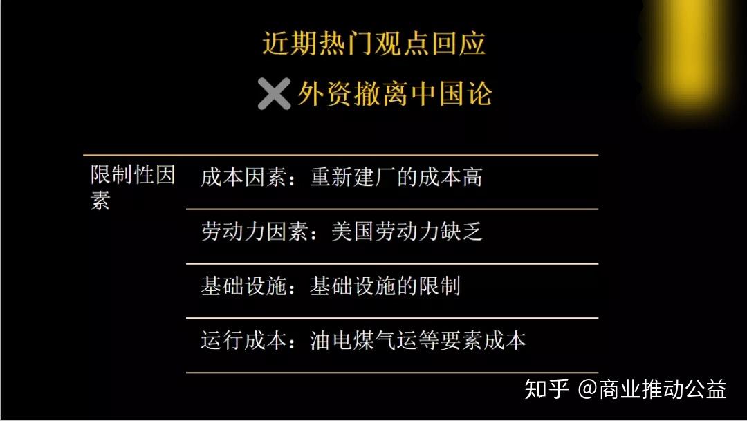 撤出中国论3第二个概念叫脱钩论,就要和中国脱钩,我认为也是很难的.