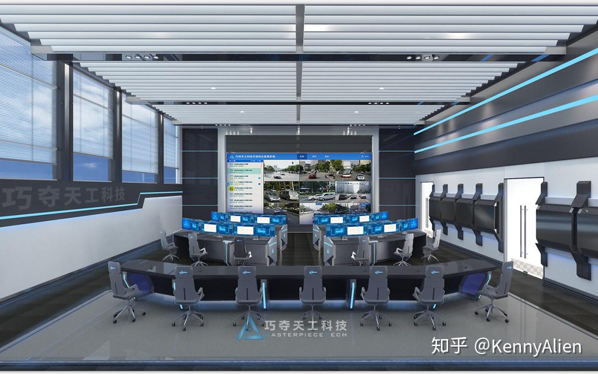 调度台应用有多广巧夺天工科技科幻感交通指挥中心调度台展示