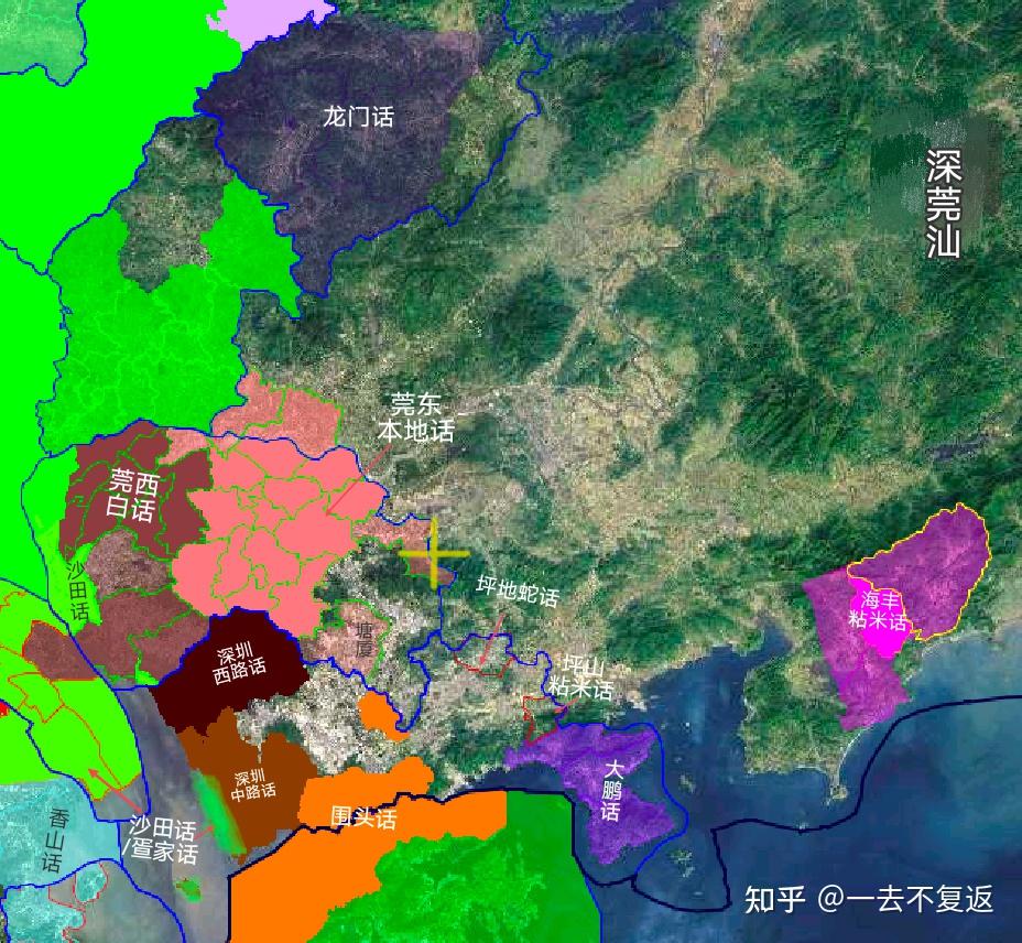 岭南粤语方言土语分布图 知乎