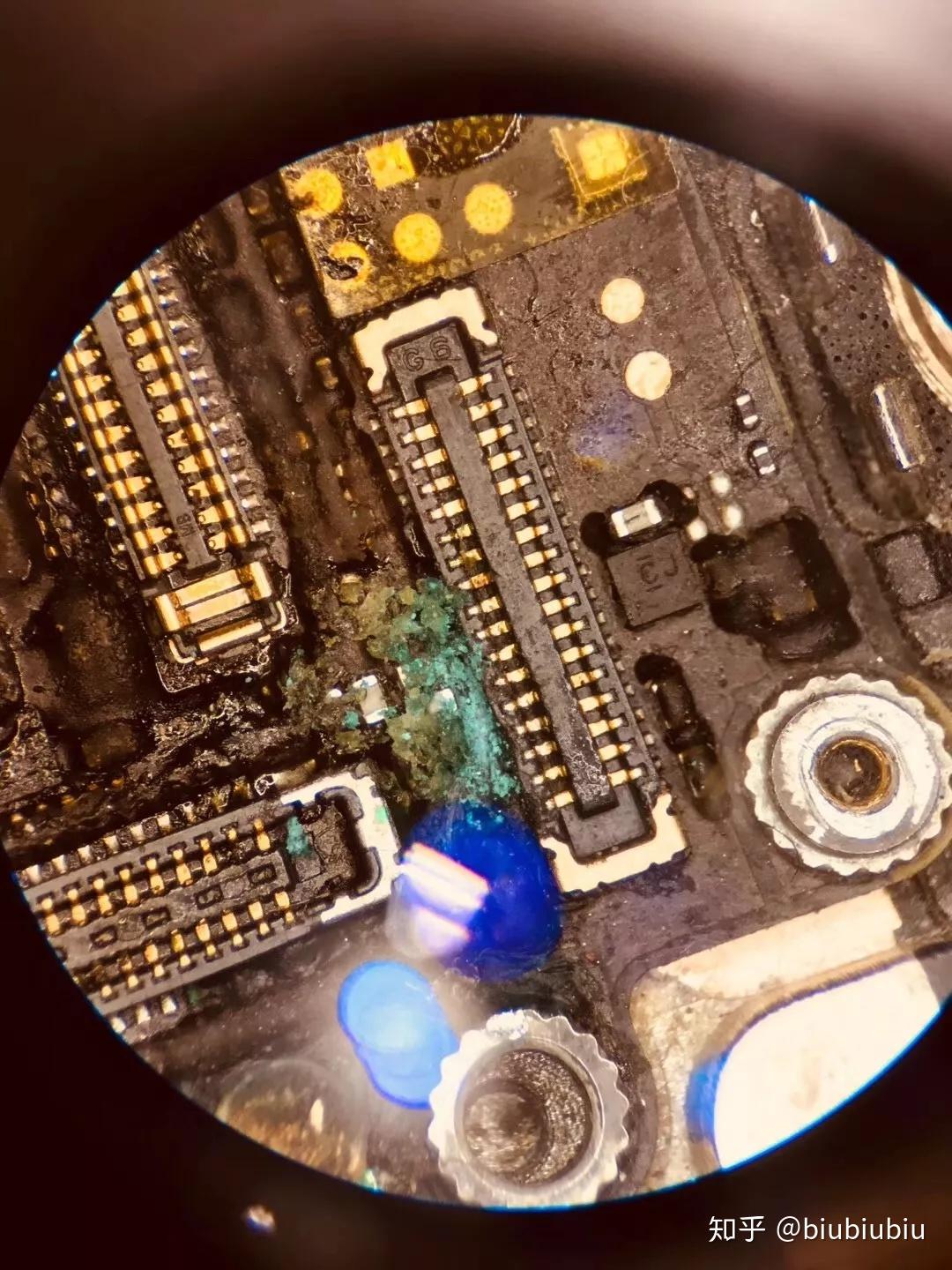 显微镜下主板科普我们有话说系列我们不受理在损坏后经过第三方维修