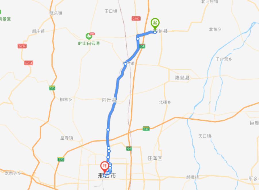 河北邢臺官莊火車站途經公交車路線乘坐點及其運行時間