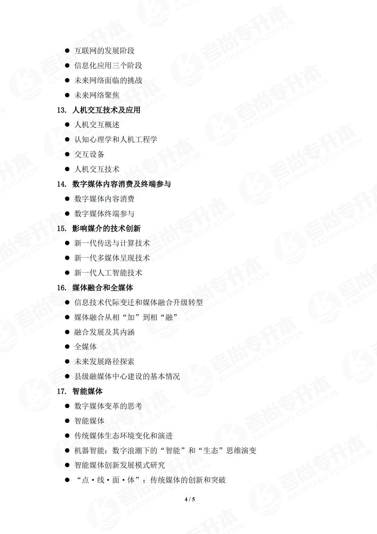 2024上海中侨职业技术大学专升本考纲【数字媒体技术】 - 知乎
