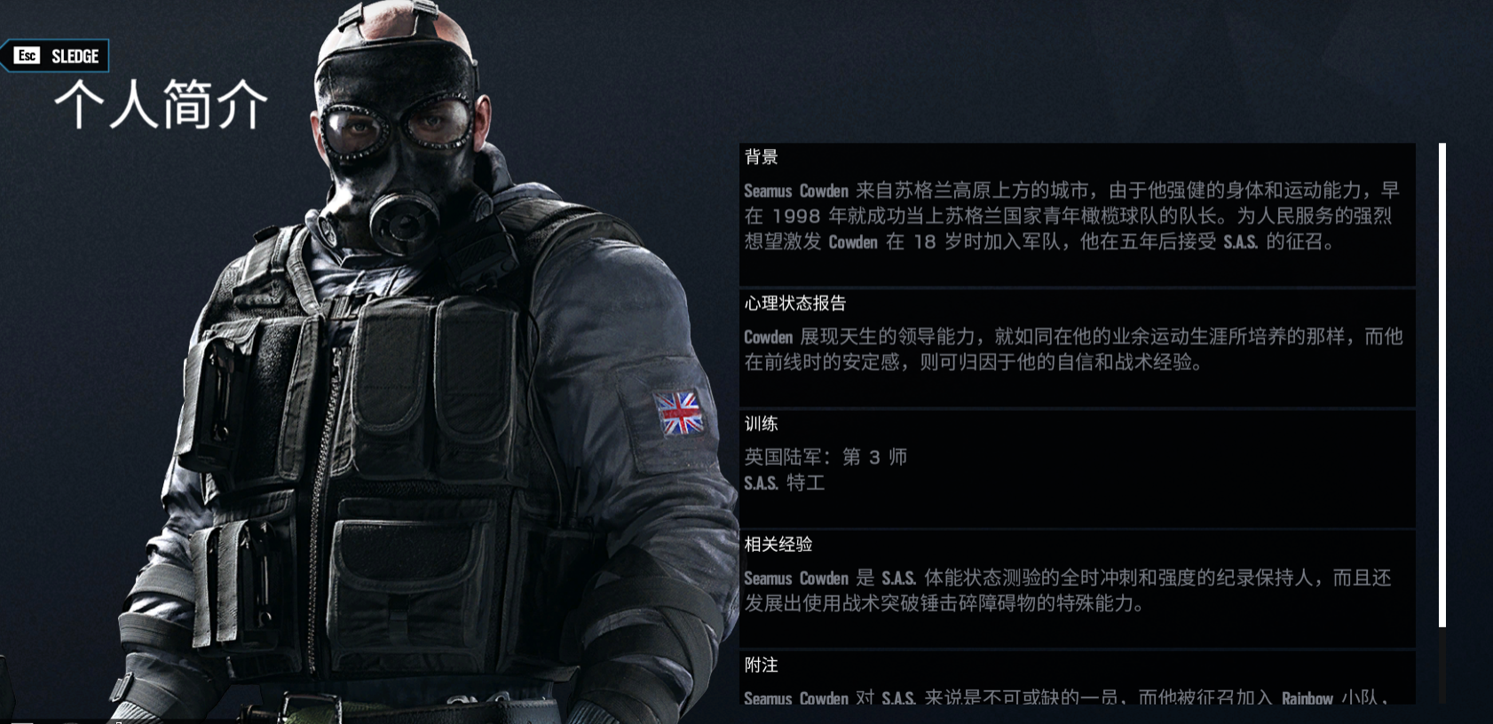 彩虹六号干员的用法与简介sas篇2