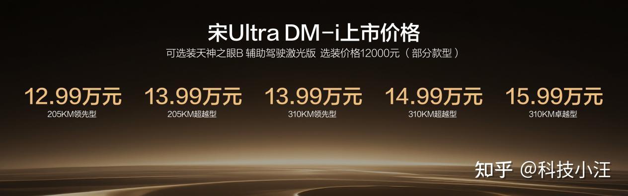 比亚迪宋Ultra DM-i上市,310公里纯电续航B级插混SUV12.99万元起